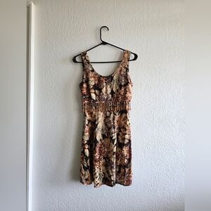 All that Jazz Brown Floral Mini Dress